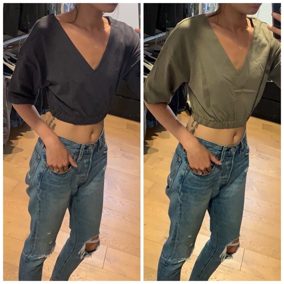 Jenny Crop Top || Charcoal - Picture 6 of 8